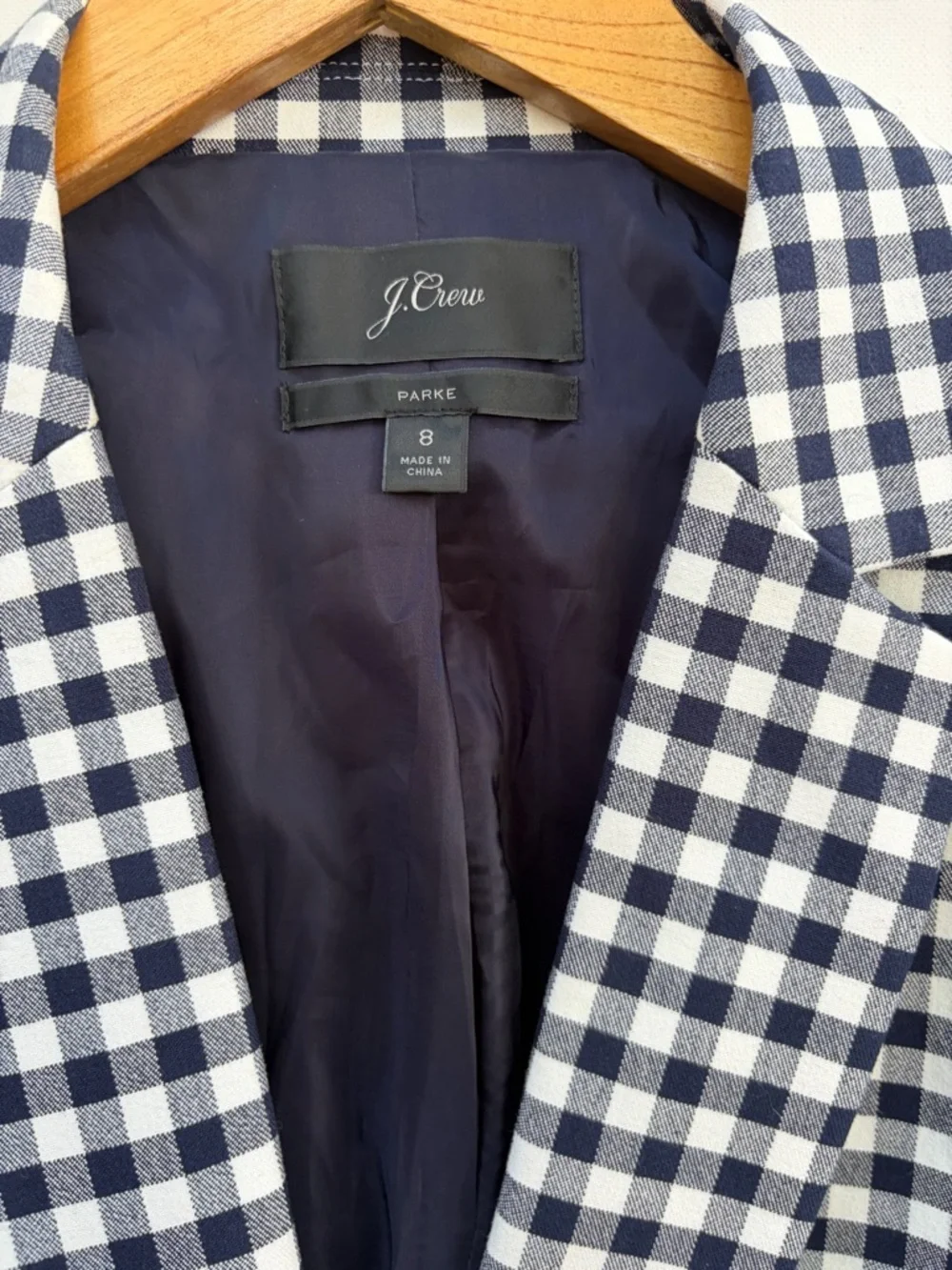 J Crew Plaid Gingham Parke Blazer